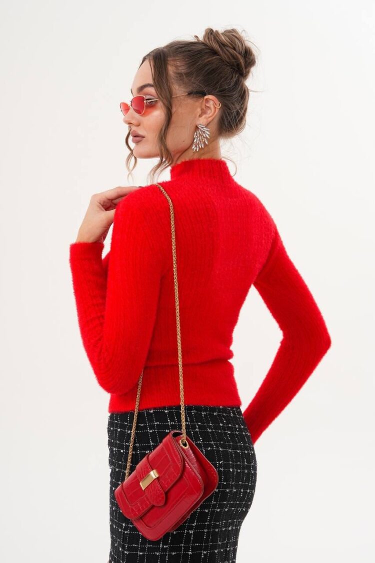 Fitted Sweater With High Neck For Fall Winter