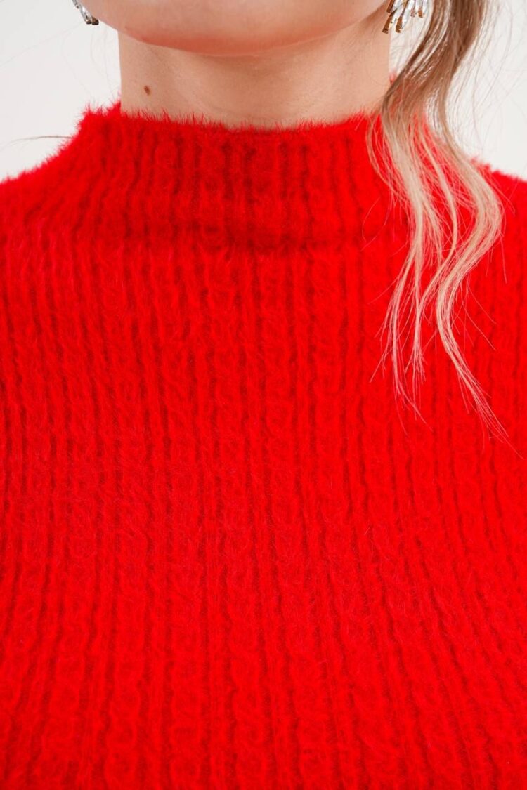 Fitted Sweater With High Neck For Fall Winter