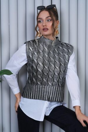 Black Striped Geometric Casual Vest - Brand: My Jest Fashion - Women & Kids, Baby Clothes Wholesale - Globality Store