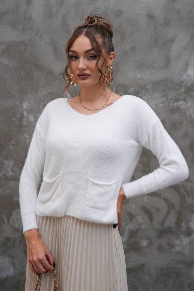 Sweater With Round Neck And Regular Fit