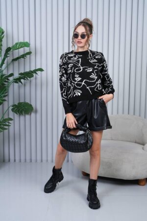Crew Neck Sweater With Long Sleeves - Brand: My Jest Fashion - Women & Kids, Baby Clothes Wholesale - Globality Store