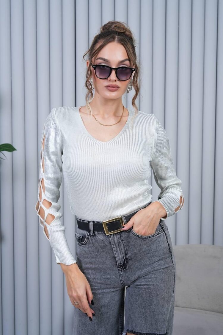 Striped V-Neck Slim Fit Sweater - Brand: My Jest Fashion - Women & Kids, Baby Clothes Wholesale - Globality Store