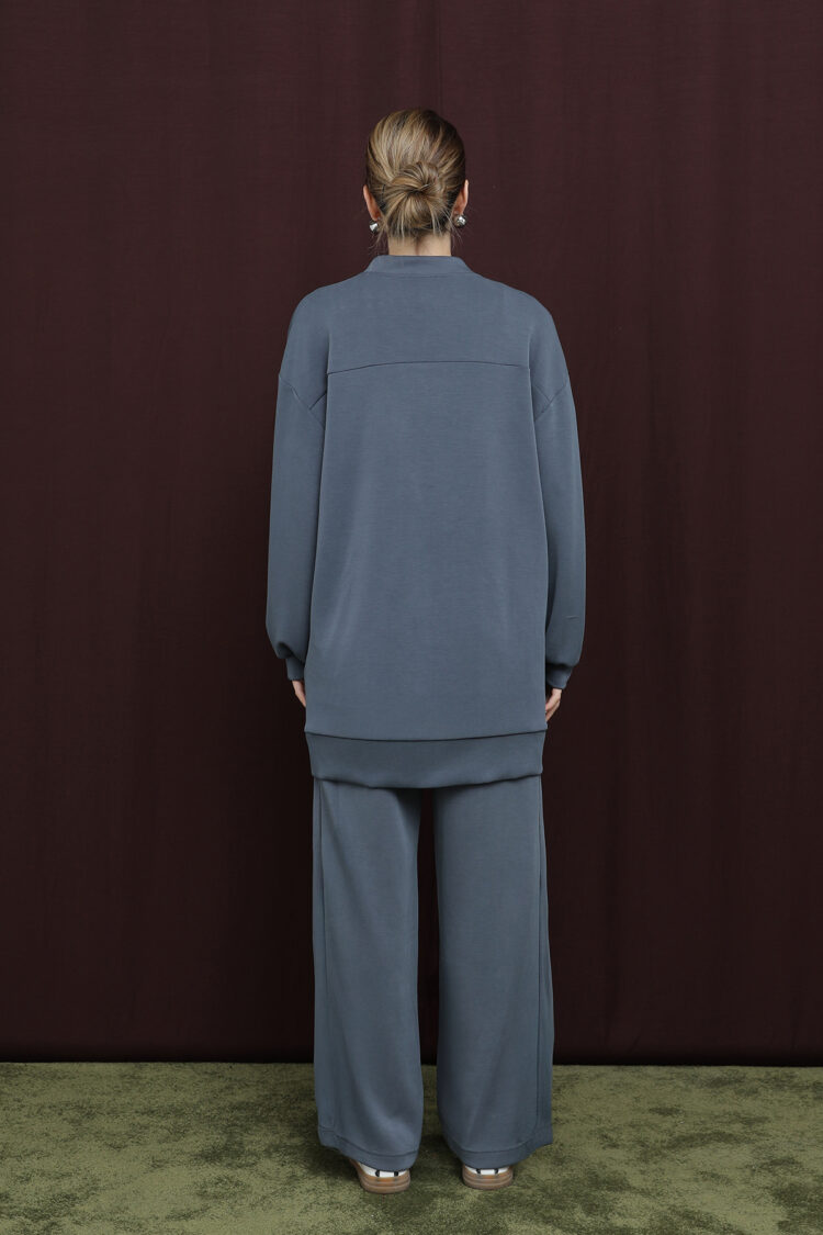 Blue Casual Sport Modest Set