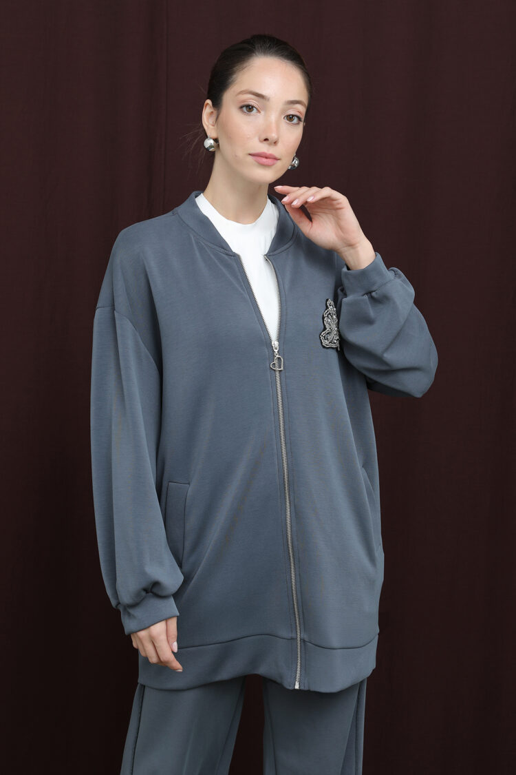 Blue Casual Sport Modest Set
