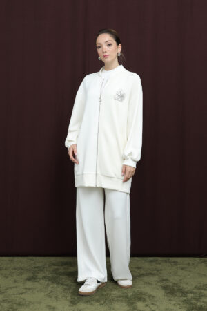 White Oversized Casual Modest Set - Brand: Puane - Women & Kids, Baby Clothes Wholesale - Globality Store