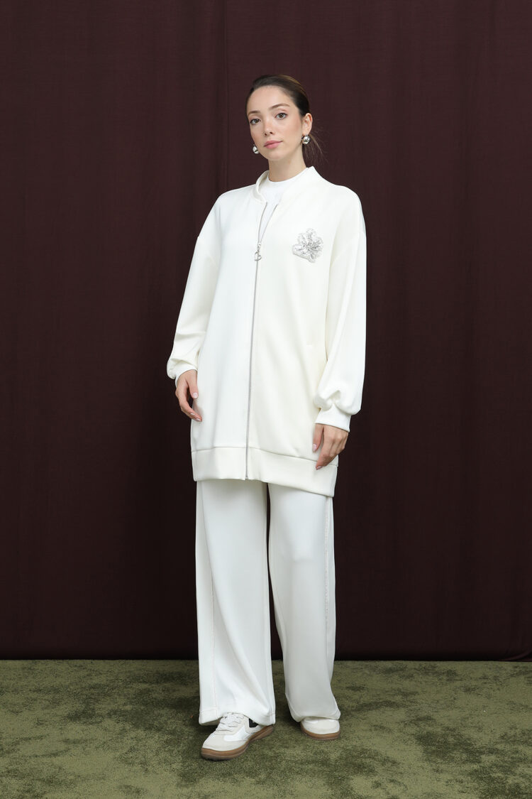 White Oversized Casual Modest Set - Brand: Puane - Women & Kids, Baby Clothes Wholesale - Globality Store