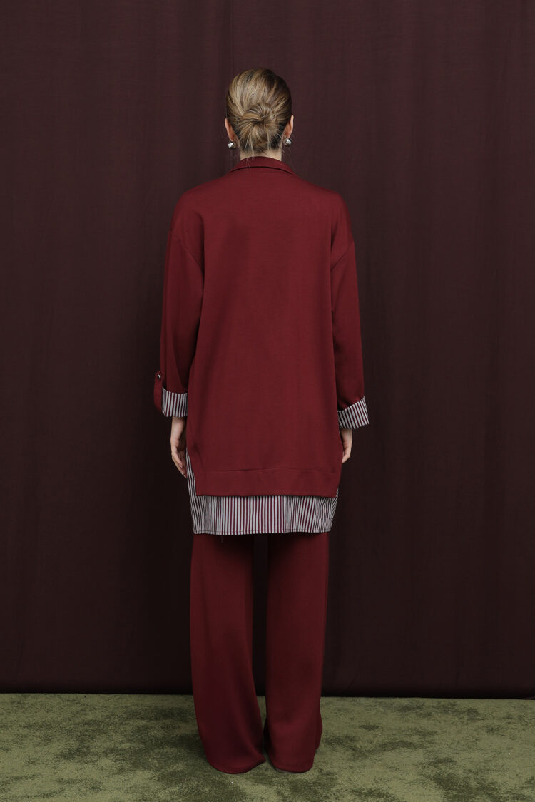Claret Red Elegant Casual Set