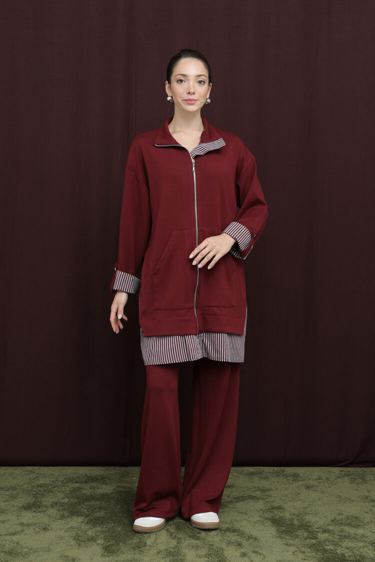Claret Red Elegant Casual Set - Brand: Puane - Women & Kids, Baby Clothes Wholesale - Globality Store