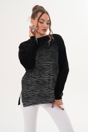 Oversized Fit Animal Print Sweater - Brand: My Jest Fashion - Women & Kids, Baby Clothes Wholesale - Globality Store