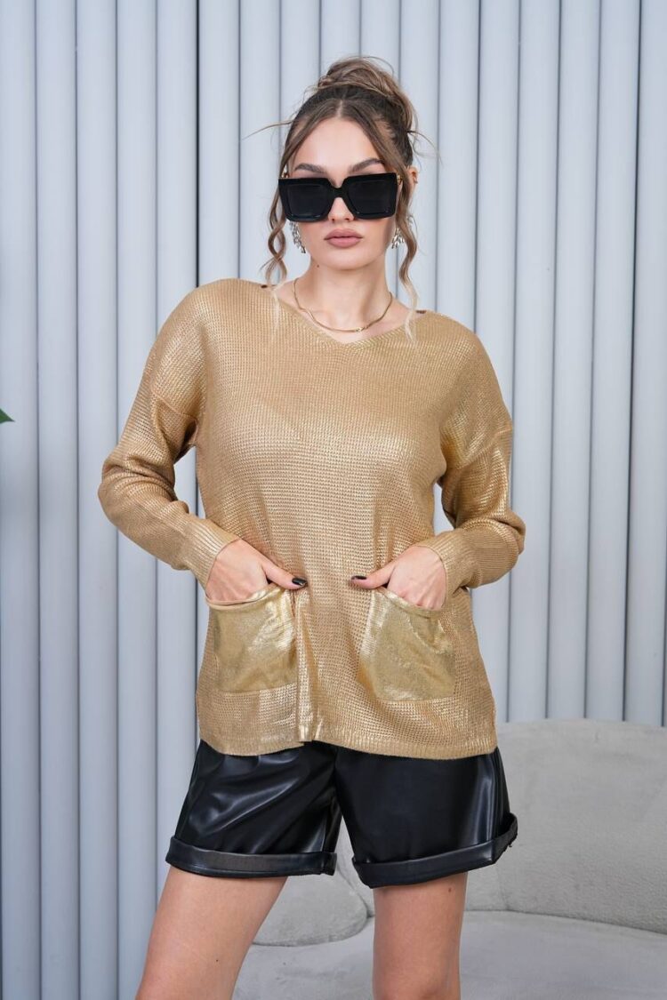Sweater Oversized V-Neck Long Sleeve Casual - Brand: My Jest Fashion - Women & Kids, Baby Clothes Wholesale - Globality Store
