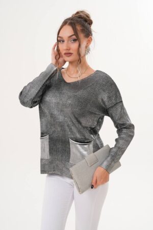 Sweater With V-Neck And Long Sleeves - Brand: My Jest Fashion - Women & Kids, Baby Clothes Wholesale - Globality Store