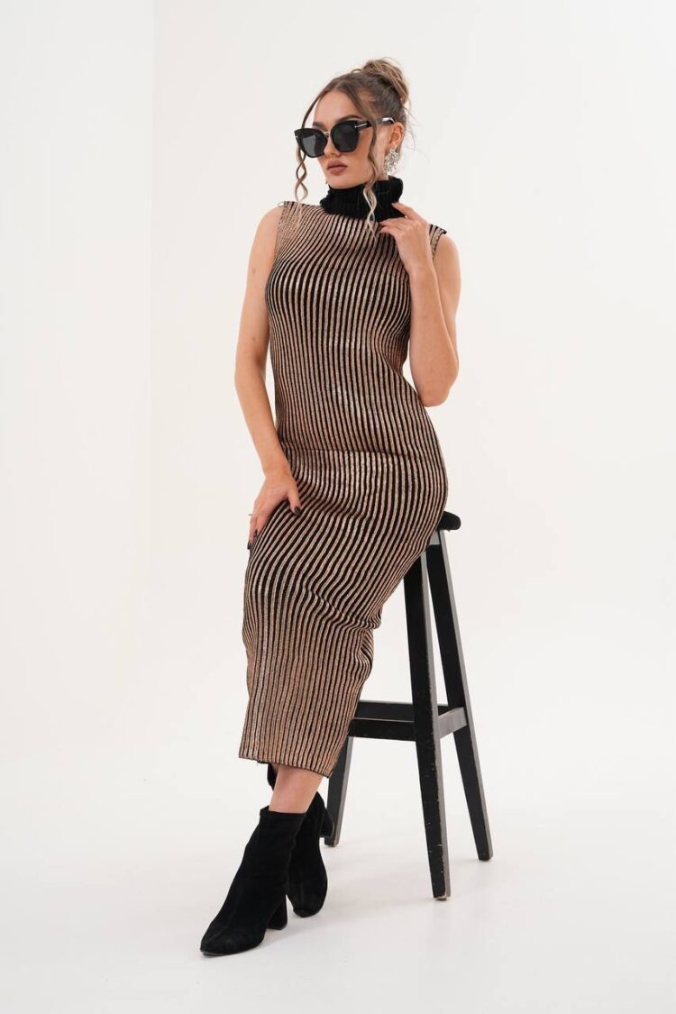 Black Striped Elegant Bodycon Dress - Brand: My Jest Fashion - Women & Kids, Baby Clothes Wholesale - Globality Store