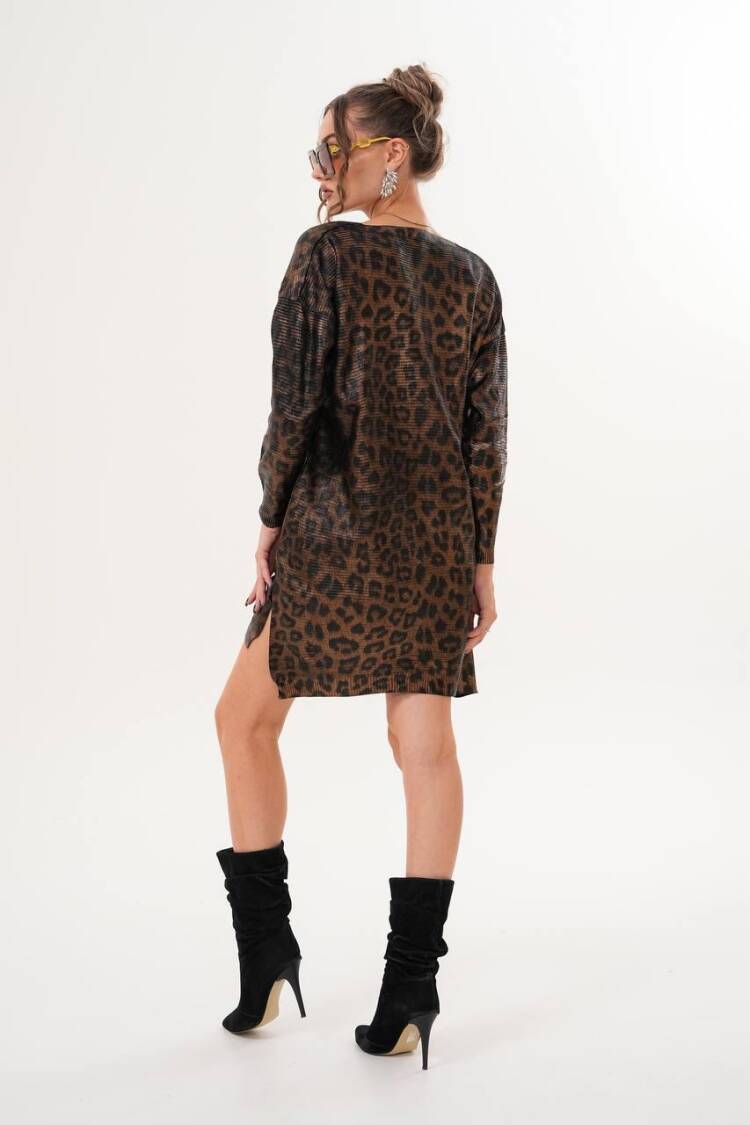 Leopard Print Oversized Fit Tunic