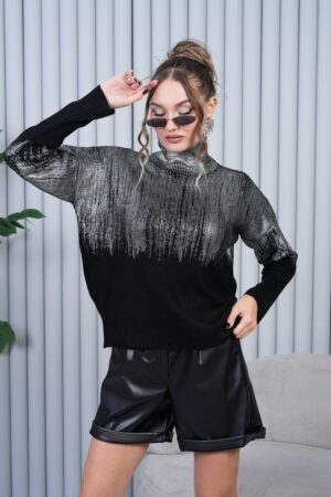 Black Oversized Fit Turtle Neck Sweater - Brand: My Jest Fashion - Women & Kids, Baby Clothes Wholesale - Globality Store