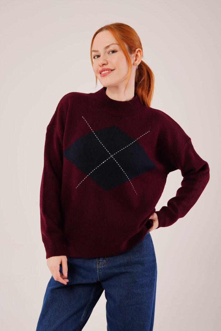 Sweater With Checkered Pattern