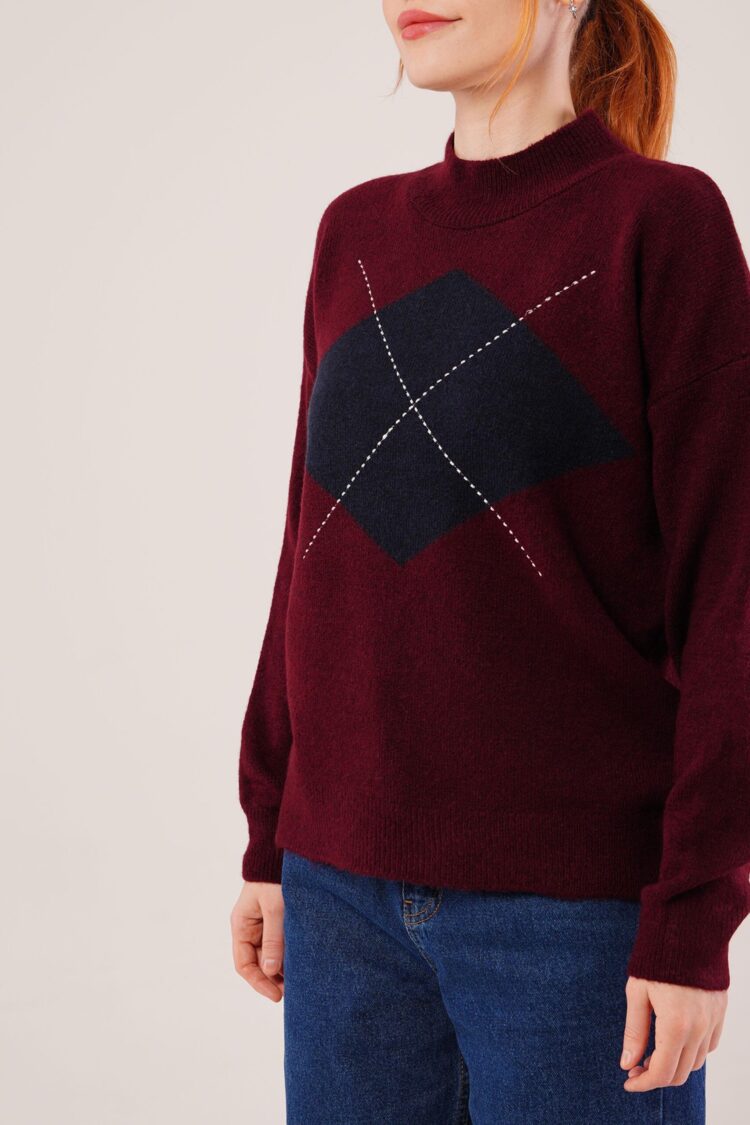 Sweater With Checkered Pattern