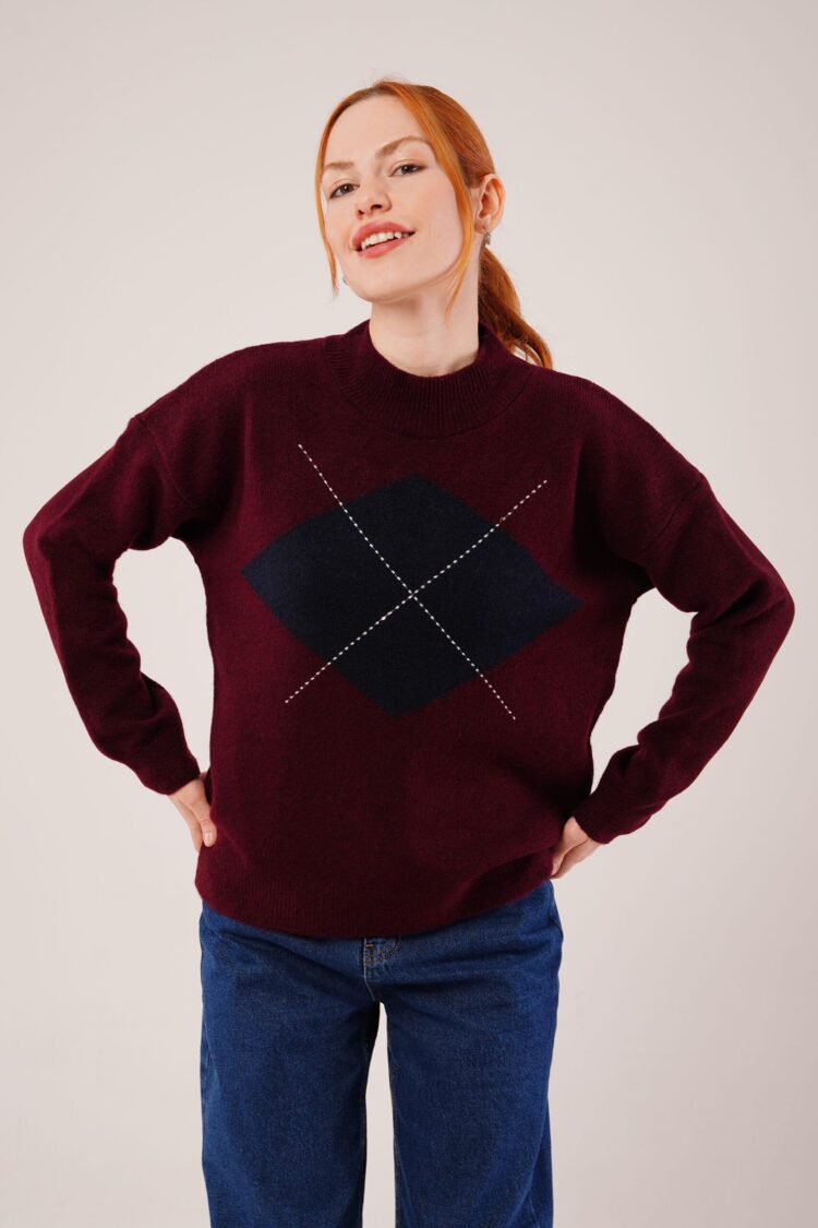 Sweater With Checkered Pattern