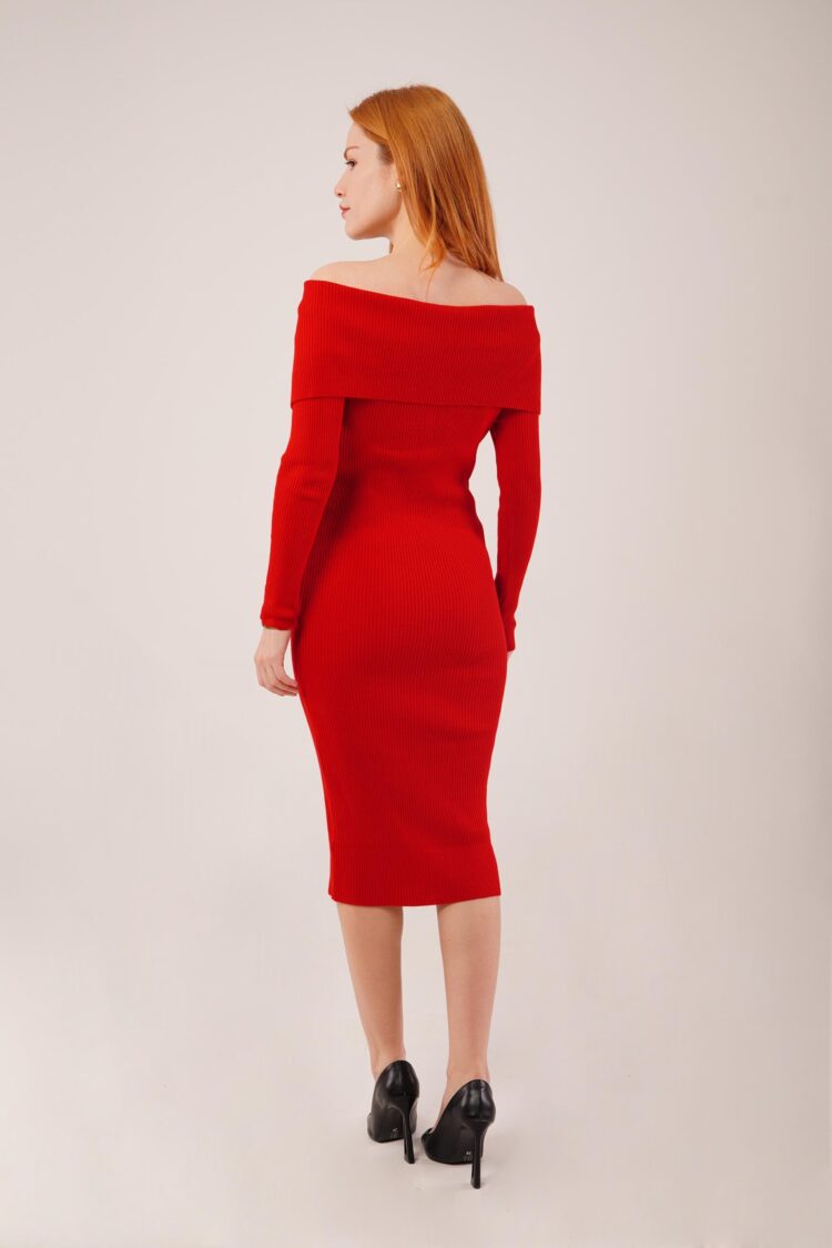 ElegantOff Shoulder Neck Bodycon Dress