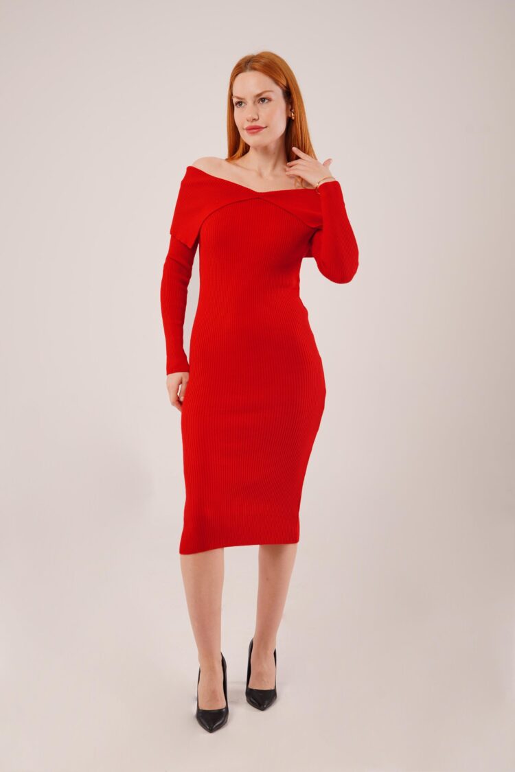 ElegantOff Shoulder Neck Bodycon Dress