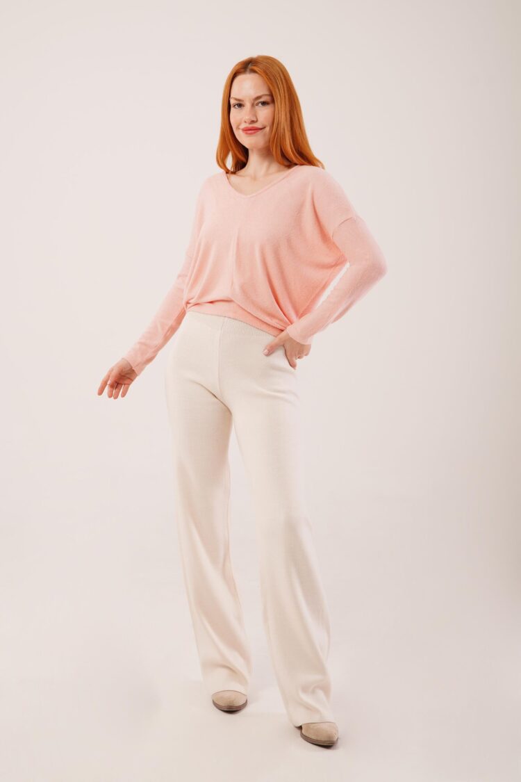 Beige Palazzo Pants High Waist Wide Leg - Brand: Lustrin - Women & Kids, Baby Clothes Wholesale - Globality Store