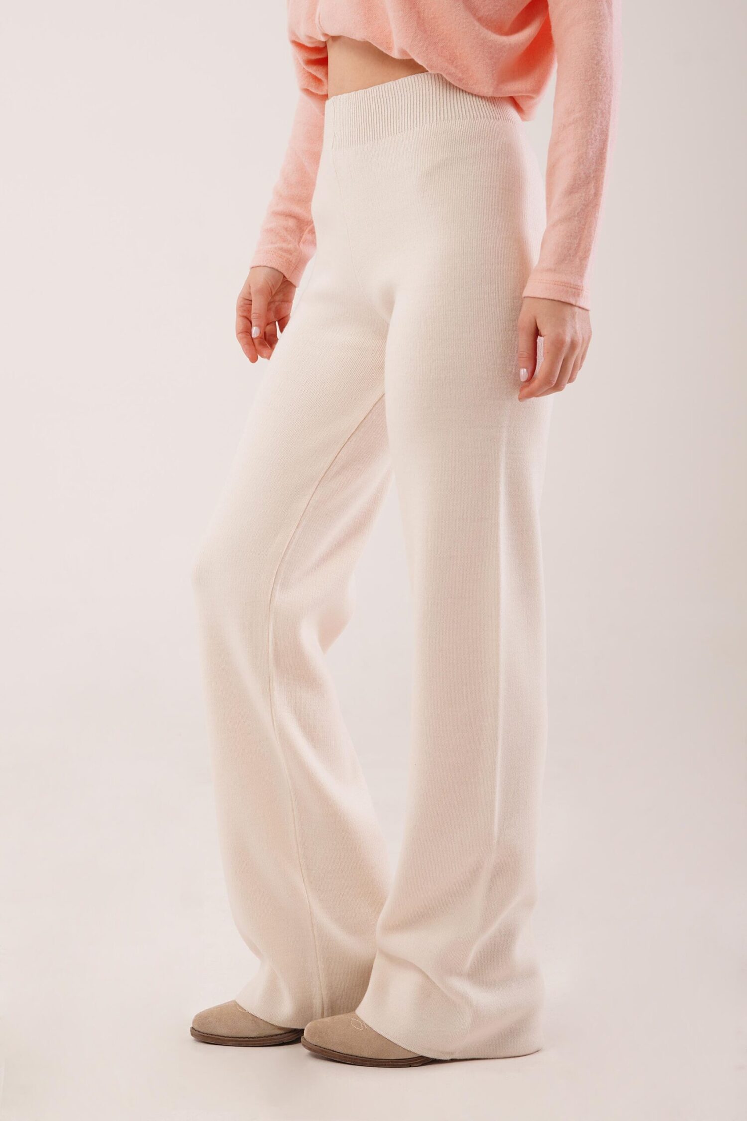 Beige Palazzo Pants High Waist Wide Leg - Brand: Lustrin - Women & Kids, Baby Clothes Wholesale - Globality Store