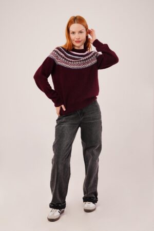 Sweater With Checkered Pattern - Brand: Lustrin - Women & Kids, Baby Clothes Wholesale - Globality Store