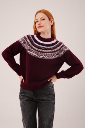 Sweater With Checkered Pattern - Brand: Lustrin - Women & Kids, Baby Clothes Wholesale - Globality Store
