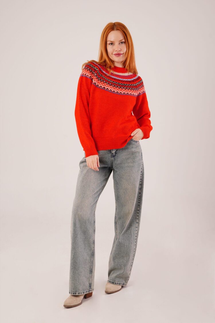 Sweater With Crew Neck And Long Sleeves