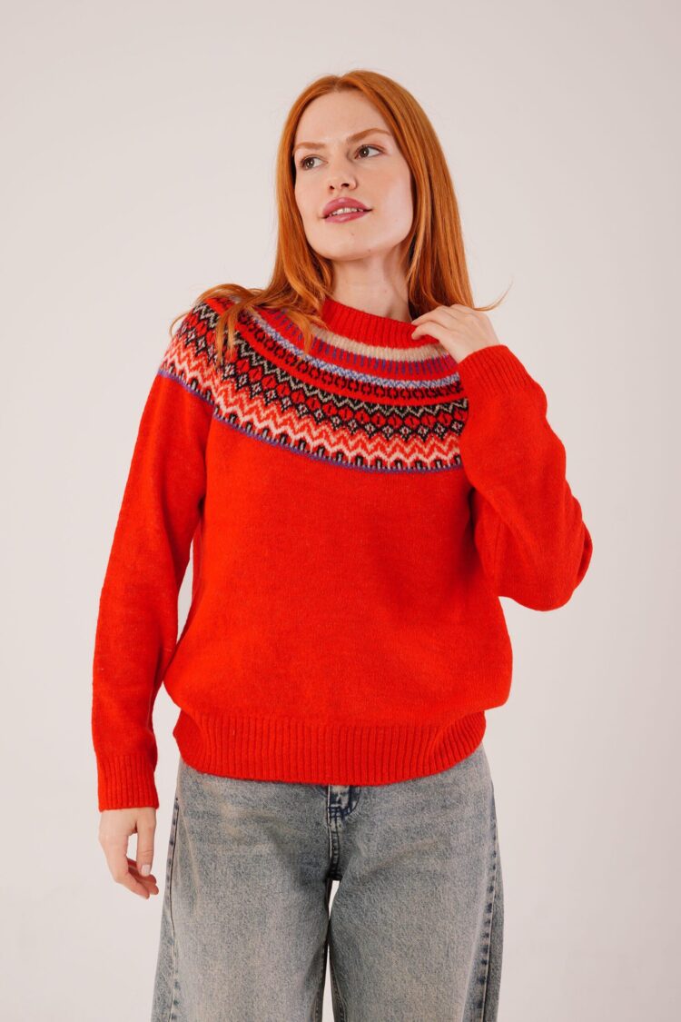 Sweater With Crew Neck And Long Sleeves