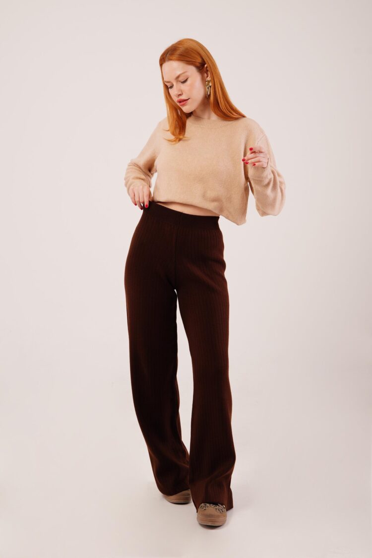 Striped Palazzo Pants With High Waist - Brand: Lustrin - Women & Kids, Baby Clothes Wholesale - Globality Store