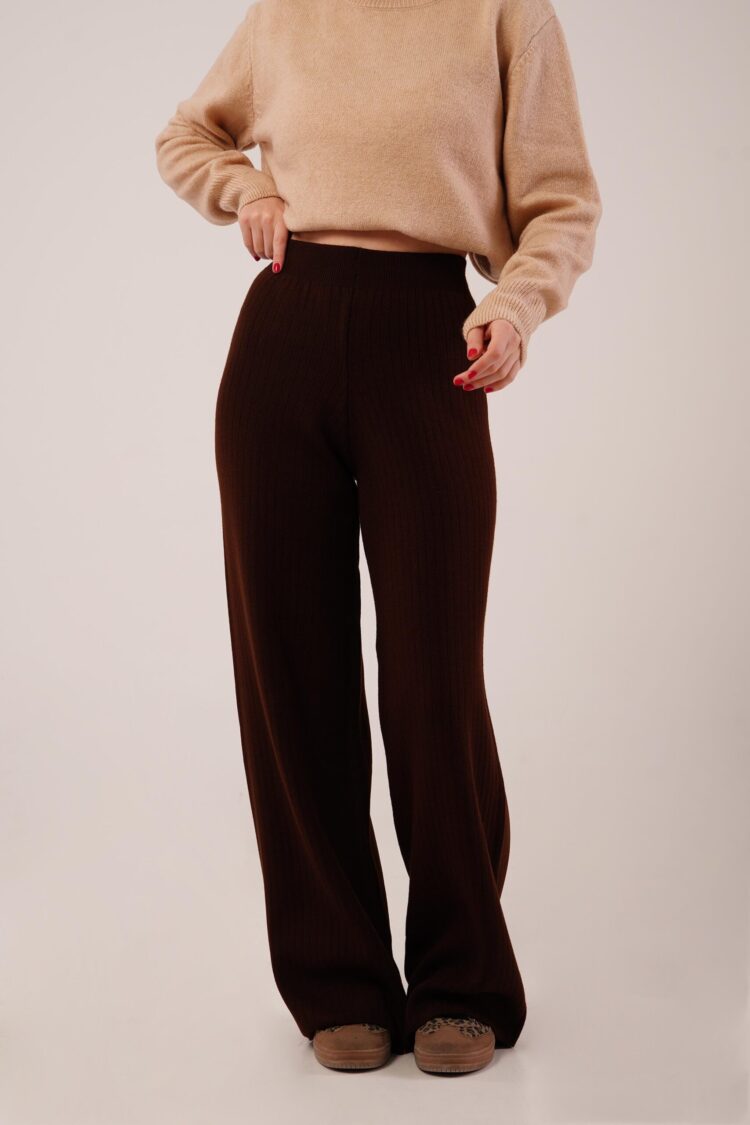 Striped Palazzo Pants With High Waist