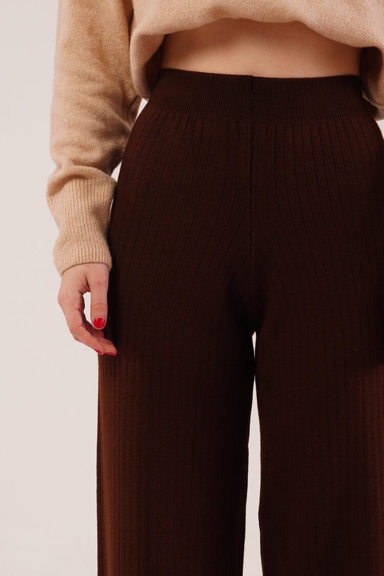 Striped Palazzo Pants With High Waist