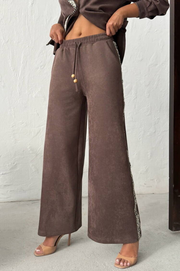 Palazzo Pants With Wide Leg And Mid Waist