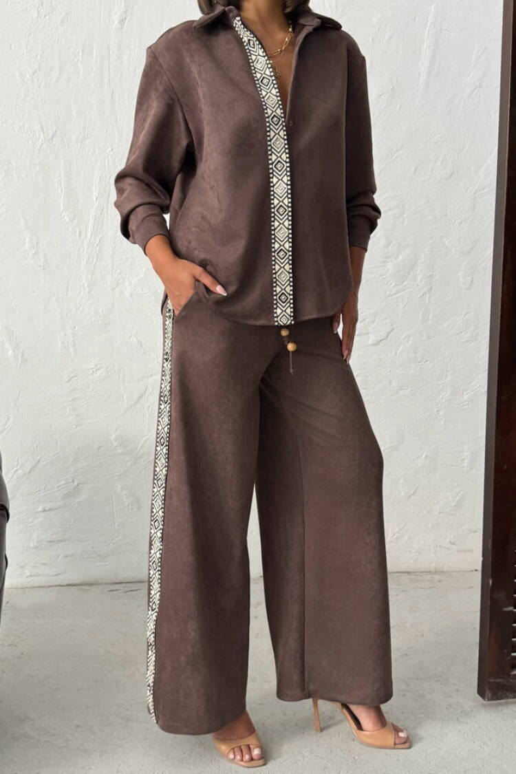 Palazzo Pants With Wide Leg And Mid Waist