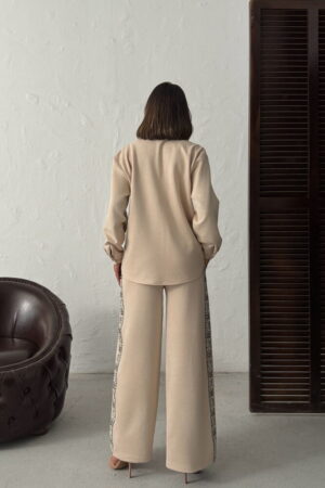 Beige Palazzo Pants With Drawstring And Slant Pockets - Brand: Topshow - Women & Kids, Baby Clothes Wholesale - Globality Store