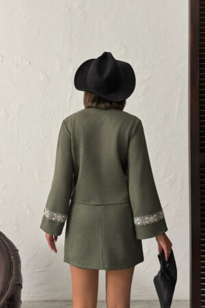 Green Boho Blouse With Plunging Neckline - Brand: Topshow - Women & Kids, Baby Clothes Wholesale - Globality Store