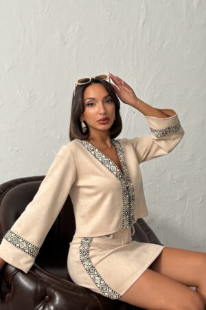 Beige Ethnic Casual Elegant Mini Bodycon Skirt - Brand: Topshow - Women & Kids, Baby Clothes Wholesale - Globality Store