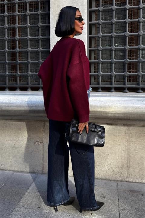 Cardigan With Oversized Fit And Patch Pockets