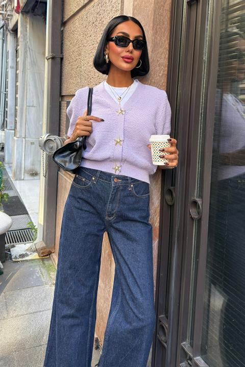 Purple Casual Preppy Elegant Vintage Cardigan