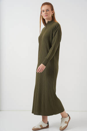 Green Striped Modest Sweater Dress - Brand: Bigdart - Women & Kids, Baby Clothes Wholesale - Globality Store