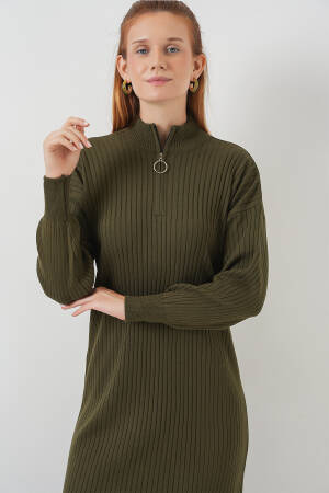 Green Striped Modest Sweater Dress - Brand: Bigdart - Women & Kids, Baby Clothes Wholesale - Globality Store