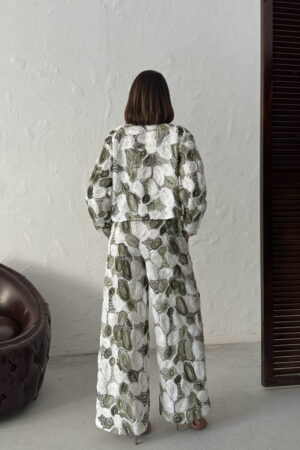 White Ethnic Palazzo Pants With High Waist - Brand: Topshow - Women & Kids, Baby Clothes Wholesale - Globality Store