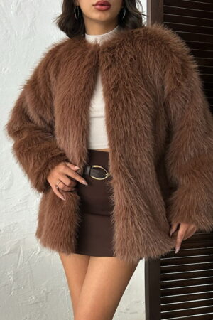 Glam Elegant Vintage Fur Jacket - Brand: Topshow - Women & Kids, Baby Clothes Wholesale - Globality Store