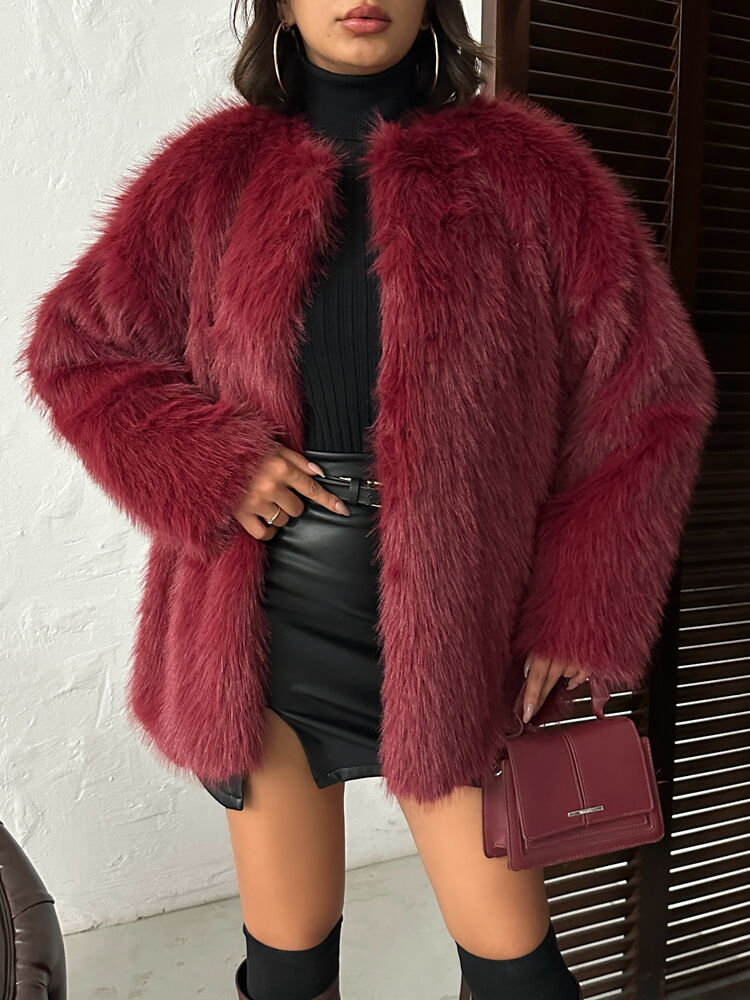Fur Oversized Glam Jacket