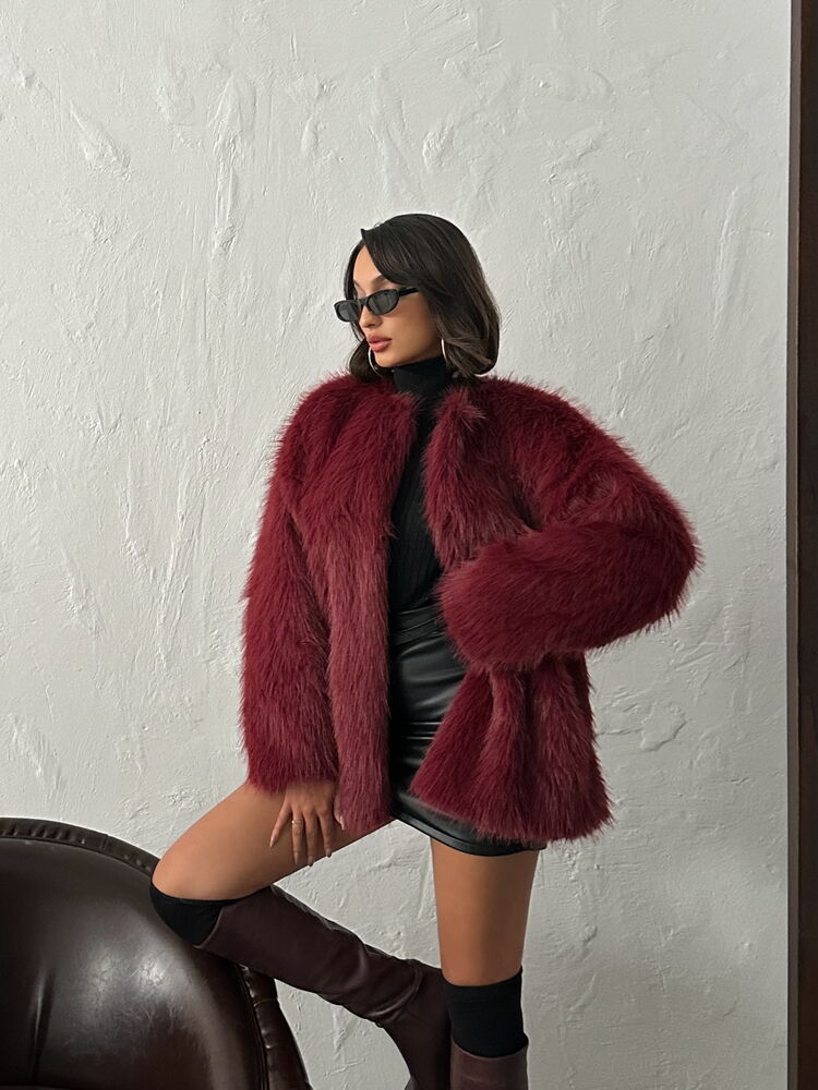 Fur Oversized Glam Jacket