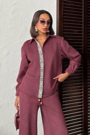 Shirt With Notched Neck And Buttoned Closure - Brand: Topshow - Women & Kids, Baby Clothes Wholesale - Globality Store