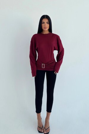 ClaretBlouse - Brand: EYYO ATELIER - Women & Kids, Baby Clothes Wholesale - Globality Store