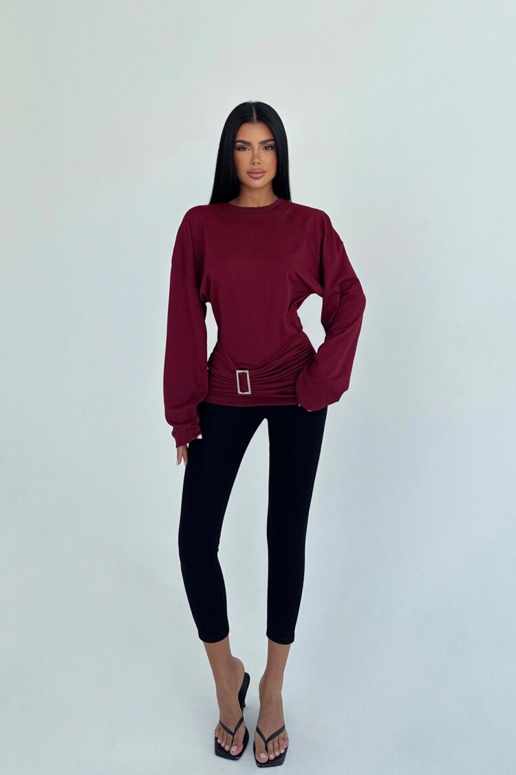 ClaretBlouse - Brand: EYYO ATELIER - Women & Kids, Baby Clothes Wholesale - Globality Store
