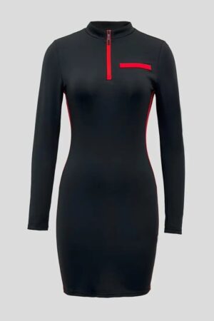 Black Bodycon Mini Dress With Long Sleeves - Brand: Janes - Women & Kids, Baby Clothes Wholesale - Globality Store