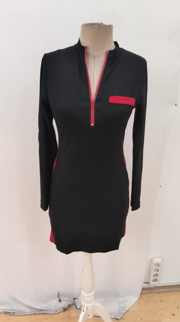 Black Bodycon Mini Dress With Long Sleeves